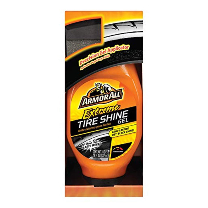 Armor All Extreme Tire Shine Gel, Long Lasting Black Tire Shine, 18 Fl Oz
