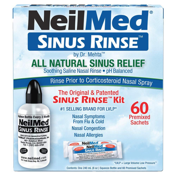 NeilMed Sinus Rinse - A Complete Sinus Nasal Rinse Kit, 50 count (Pack of 1) Count may vary
