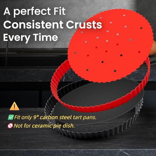 Pie Weights for Blind Baking 9" Tart Pan,Silicone Pie Weight for Baking Crust,Reusable Pies Crust Weights  for