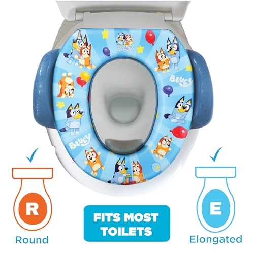 Bluey Soft Potty Seat - Potty Training Toilet Seat, Soft Cushion, Baby Potty Training, Safe, Easy to Clean