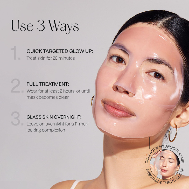 Karuna Skin - COLLAGEN Face Mask Sheets, Hydrogel 2-Piece Facial Mask, Age-Defying, Hydrating, Rejuvenating & Moisturizing Skin Care Essential That T