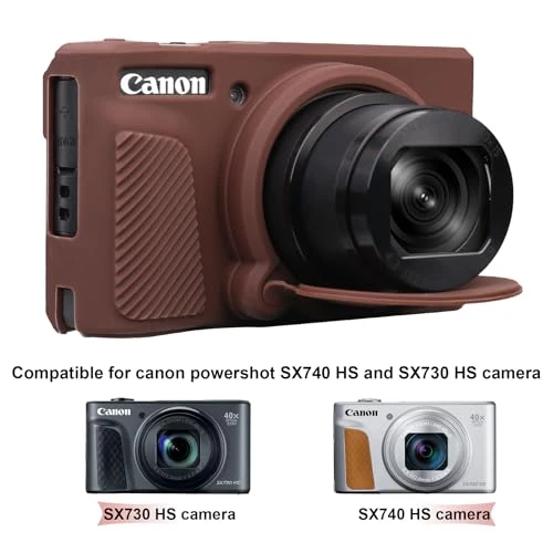 BOVKE Silicone Camera Case for Canon PowerShot SX740 / SX730 Digital Camera, SX740 HS Soft Protective Case Cover