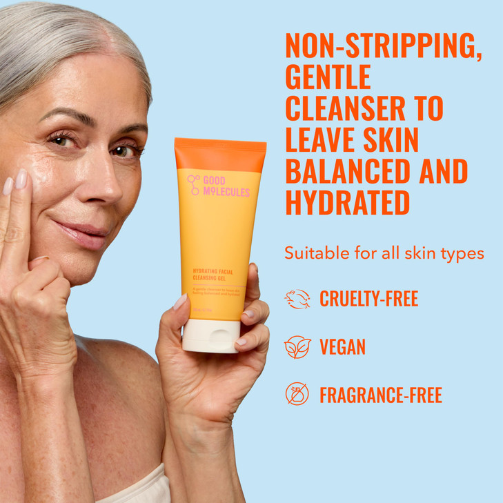 Good Molecules Hydrating Facial Cleansing Gel, Gentle Face Wash, 6.7 fl oz