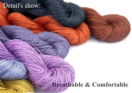 Lotus Yarns 100% Natural Linen Lace Weight Hand Knitting Crochet Yarn 50g/Hank for Summer Fashion Garments Baby
