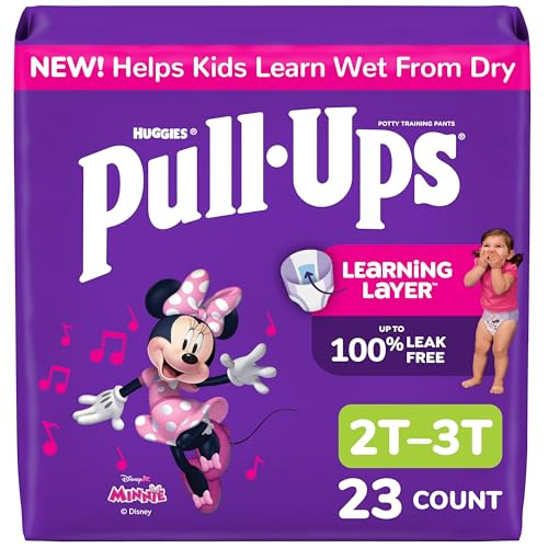 Pull-Ups Girls' Potty Training Pants, Size 2T-3T Training Underwear (16-34 lbs), 23 Count