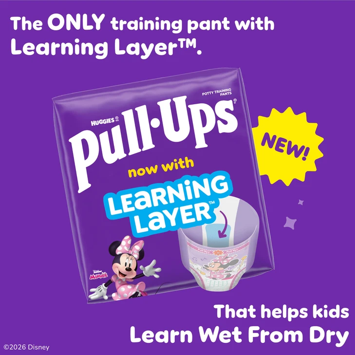 Pull-Ups Girls' Potty Training Pants, Size 2T-3T Training Underwear (16-34 lbs), 23 Count