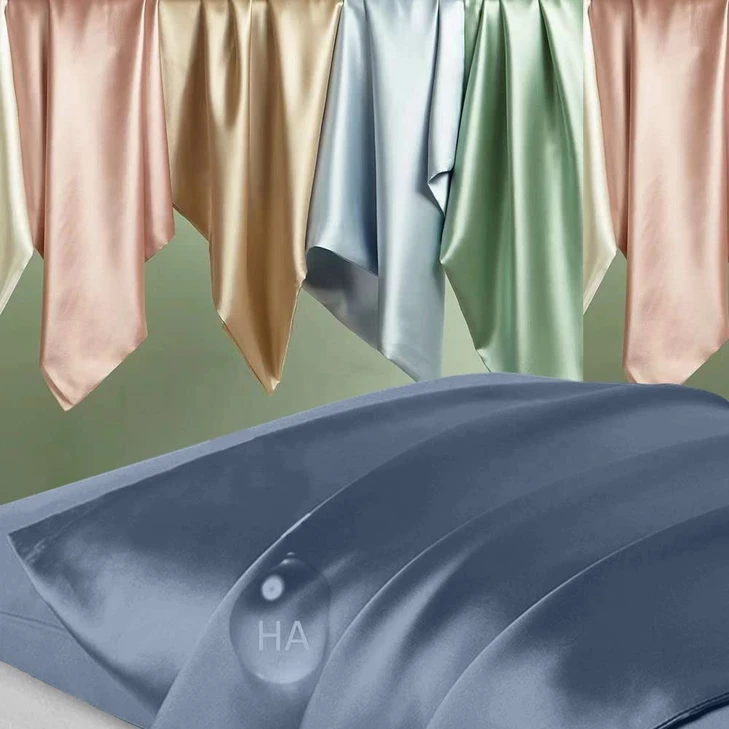 Silk Pillowcase for Hair and Skin, Mulberry Silk Pillow Cases Standard Size, Anti Acne Cooling Sleep Both Sides
