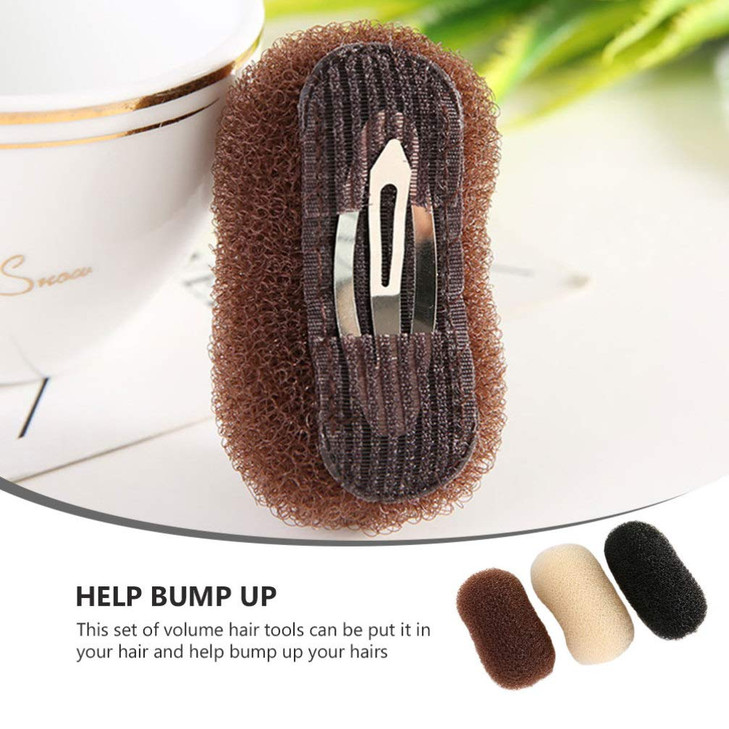 Uonlytech Hair Clip, 6pcs Bump Up Volume Hair Base Insert Sponge for Women DIY Hairstyle, Invisible Features, For Long Hair, Weddings, Parties, Every