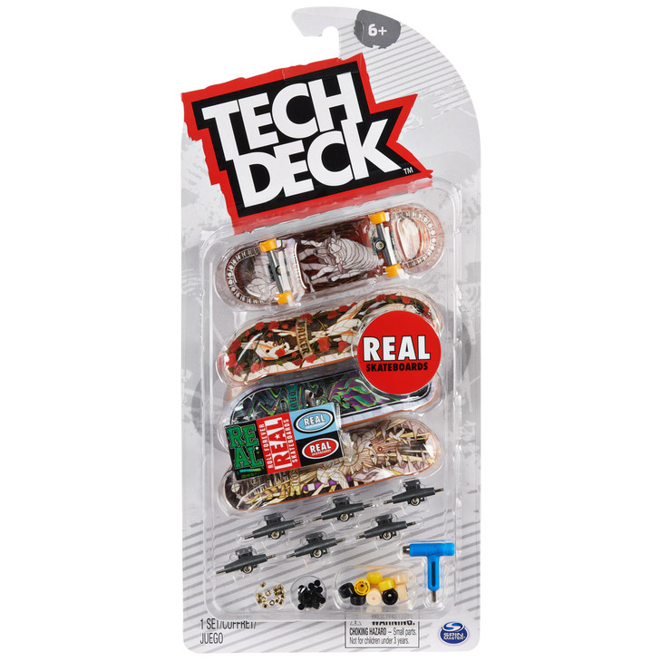 TECH DECK Real Skateboards Ultra DLX Customizable Fingerboards 4-Pack