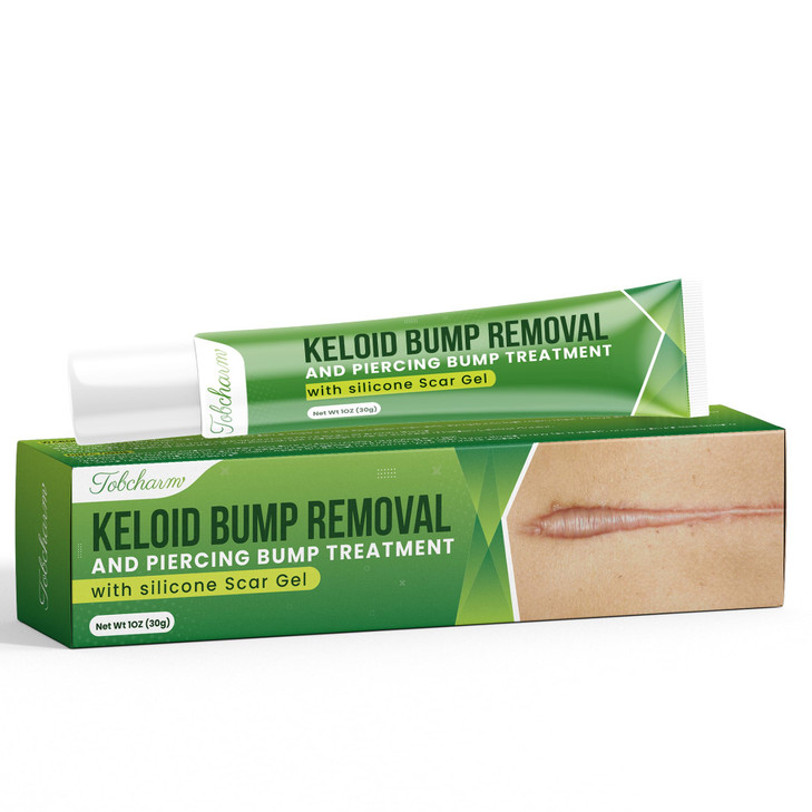 Tobcharm Advanced Keloid Bump Removal: Silicone Keloid Scar Removal Cream for Scars from Piercing, Surgical Marks,