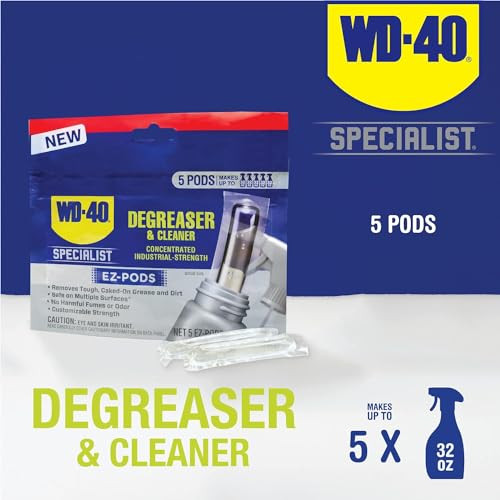 WD-40 Specialist Degreaser & Cleaner Dissolvable EZ-Pods, 5 Pods [1-Pack]