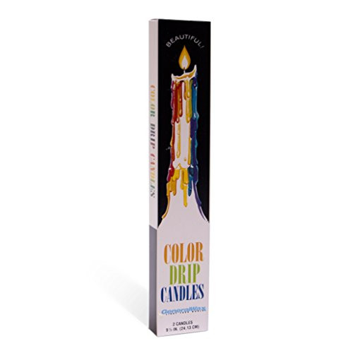 Color Drip Candles, 3-Pack (6 candles total), Unscented