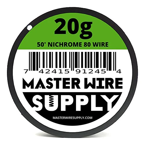 Nichrome 80-50' - 20 Gauge Wire - 50ft - 0.81mm - 0.032in - Made in USA - Master Wire Supply