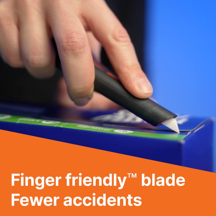 Slice 10513 Pen Cutter, 3 Position Manual Blade, Cuts Packages, Cardboard Box, Stays Sharp up to 11x Longer Than Metal