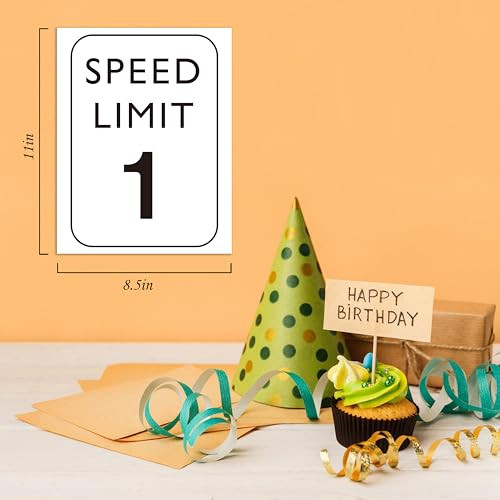 Speed Limit 1 Race Car Birthday Decor, 1st Birthday Party Decorations 6PCS Wall Signs for Baby 1 Years Old Party Decor