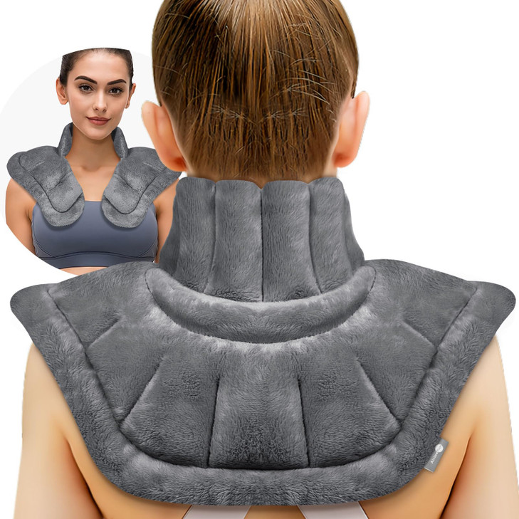 AiricePac Microwave Heating Pad for Neck Shoulders and Back Pain Relief with Moist Heat, Weighted Microwavable Heated