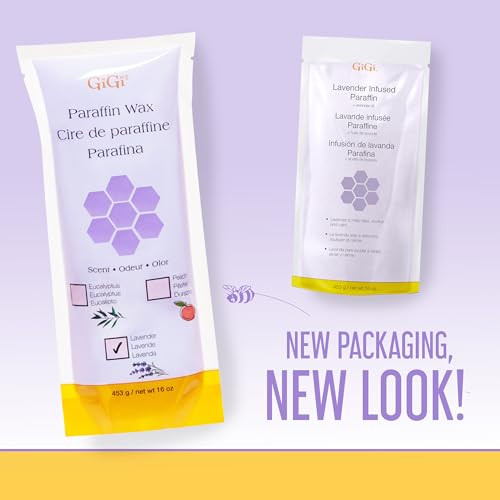 Gigi Lavender Paraffin Wax Refills for Paraffin Bath - Moisturizing Hand & Feet Treatment, Infused with Lavender Oil