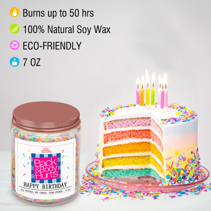 Homsolver Birthday Candles Gift for Her and Him, Birthday Gifts for Women Men, Unique Best Friend Gift Ideas -Back &