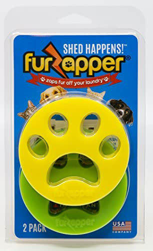 2 Pack FurZapper Pet Hair Remover for Laundry - Reusable Dog & Cat Hair Remover Tool As Seen on Shark Tank - Removes