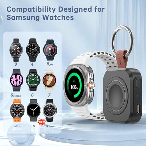 for Samsung Galaxy Watch Charger,1200mAh Portable Charger