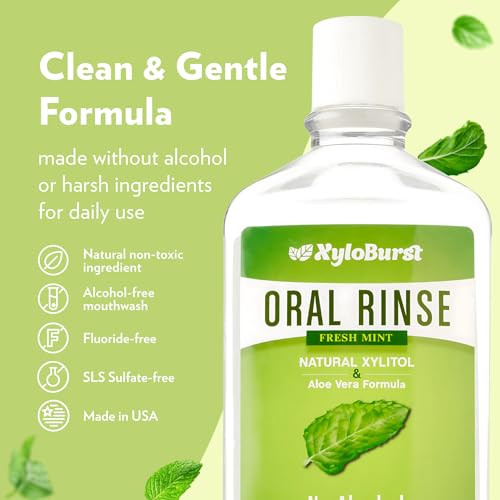Xyloburst Oral Rinse Mouthwash - Natural Xylitol Mouthwash | Fluoride Free Mouth Wash | Alcohol Free Mouth Wash |