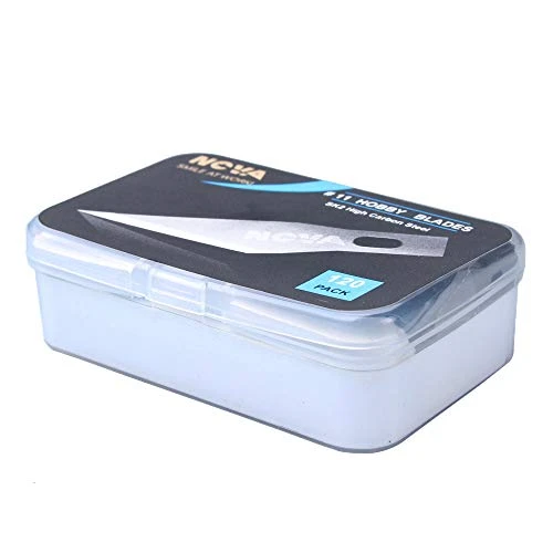 120 pack #11 Hobby Blade Refill, Exact-To Knife Steel Replacement Blades with storage box for Crafts, Hobbies, Scrap
