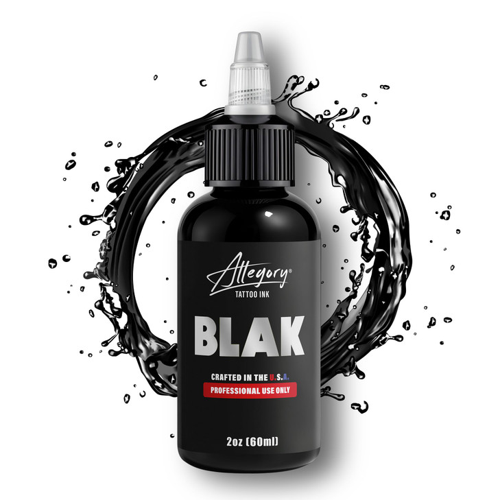 Allegory Tattoo Ink  Blak, Premium Black Tattoo Ink, Perfect for Lining and Shading, Smooth, Consistent Pigment,