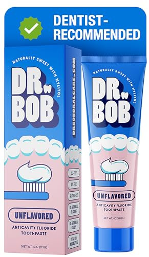 Dr. Bob Unflavored Toothpaste - Anticavity Fluoride Gel, 4 oz