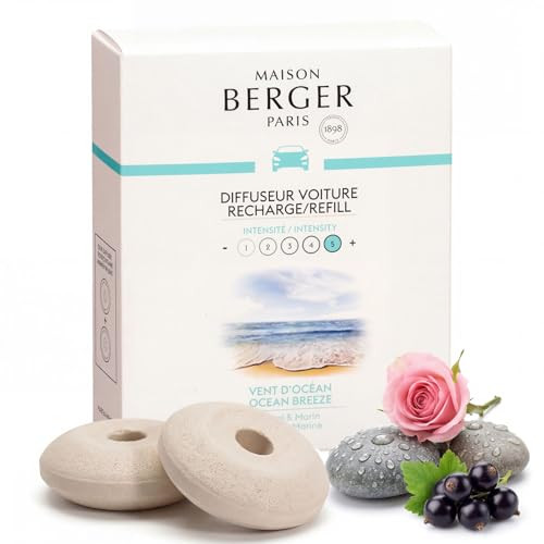 MAISON BERGER Car Diffuser Refill Set, Ocean Breeze