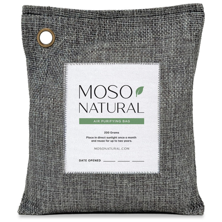 Moso Natural Air Purifying Bag 200g, Charcoal Odor Absorber, Car Odor Eliminator & Closet Deodorizer for Home & Pet,