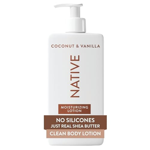Native Body Lotion, Coconut & Vanilla, 48-Hour Hydration for Dry & Sensitive Skin, Made with Plant-Based Moisturizers