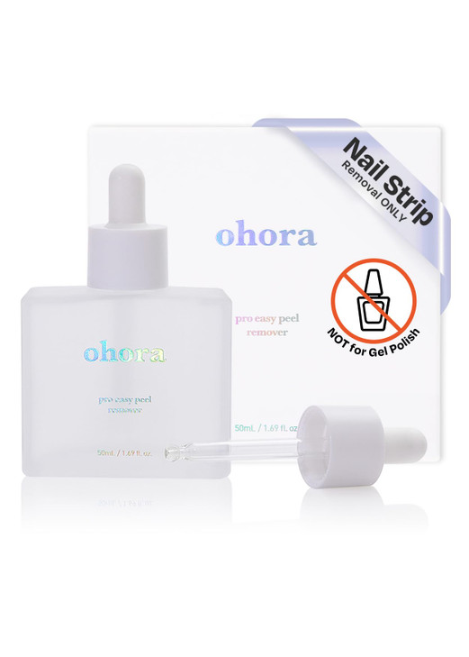 ohora Care Easy Peel Remover - Semi-Cured Gel Nail Strip Remover with Hygienic Dropper | Non-Drying, Nourishing