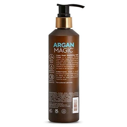 Argan Magic Nourishing Hair Cream - Hydrates, Conditions, and Eliminates Frizz for All Hair Types | Seals in Shine |
