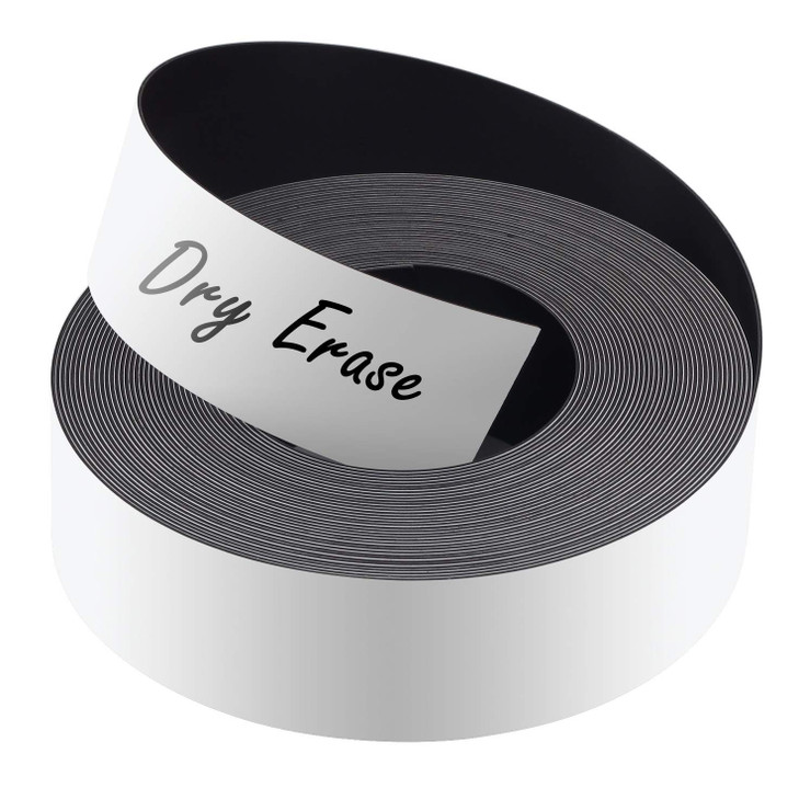 LLPT Dry Erase Magnetic Label Strips 1 x 26 Ft, White