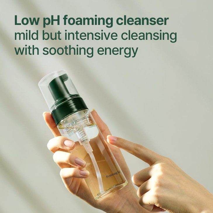 Pyunkang Yul PKY Calming Low pH Foaming Cleanser | Daily Face Wash & Makeup Remover with Tea Tree, Centella Asiatica,
