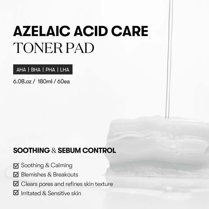 VT COSMETICS Azelaic Acid Care Toner Pad, 60 units