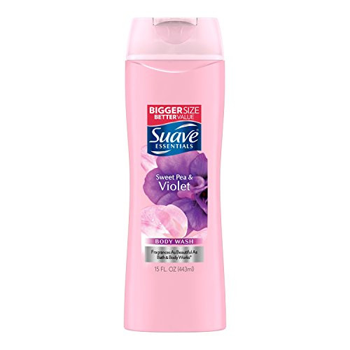 SUAVE BODY WASH Essentials Sweet Pea and Violet, No.63, 15 Fl Oz