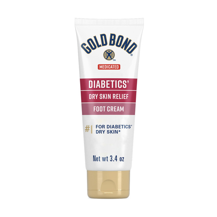 Gold Bond Diabetic Foot Cream, Medicated Skin Protectant, 3.4 Oz