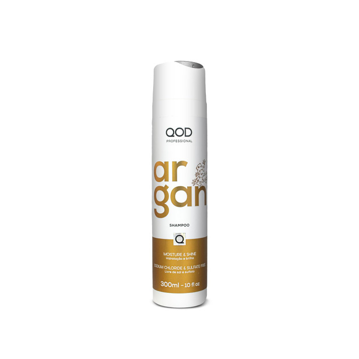 QoD PRO Argan Hair Shampoo, for Dry, Damaged, Frizzy & Dull Hair, Promotes Shine and Softness, Organic Formula with