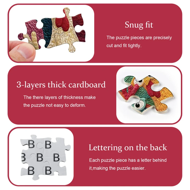 Chicken Puzzles for Adults 1000 Piece, PICKFORU Funny Chicken Jigsaw Puzzle, Garden Farm Flower Animal Rooster Themed,