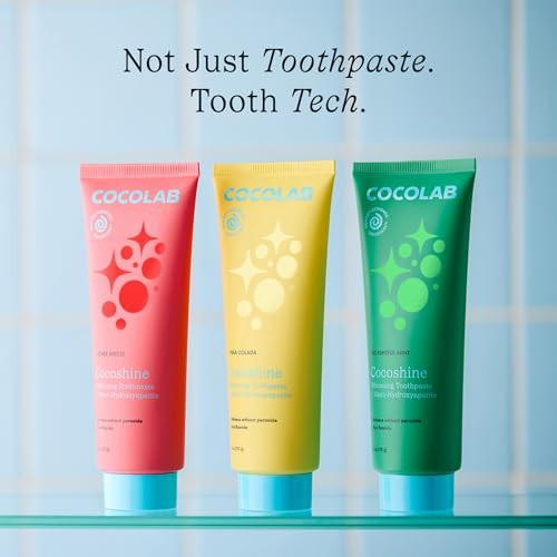 Cocoshine 3% Nano-Hydroxyapatite Toothpaste by COCOLAB, Mint 4oz | 3% formula, fluoride-free with xylitol & coconut