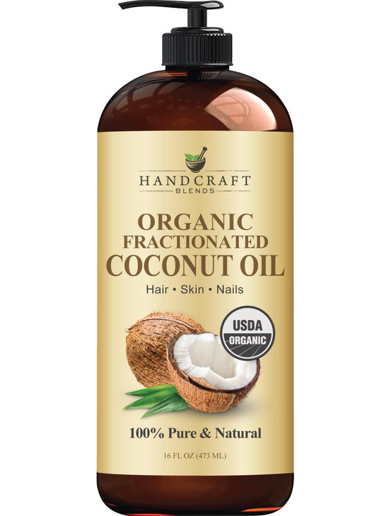 Handcraft Blends Organic Fractionated Coconut Oil | 100% Pure and Natural | Premium Grade Carrier Oil | Skin | Hair |