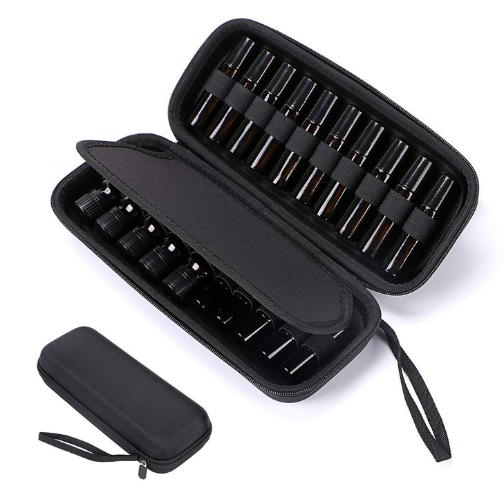 Hipiwe EVA Essential Oils Carrying Case Organizer for 20Pcs 5ml 10ml Bottle