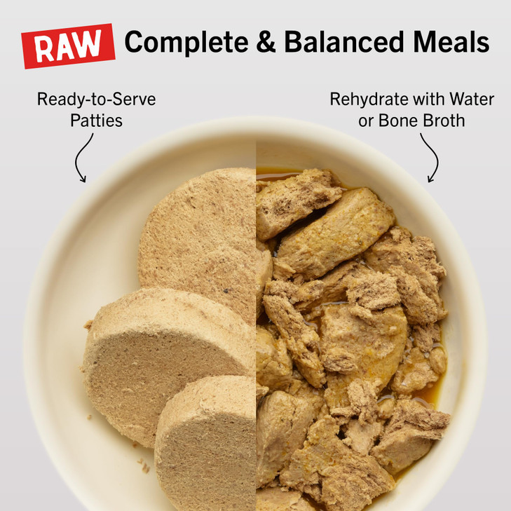 Stella & Chewy's Freeze-Dried Raw Dinner Patties - Chicken Recipe - High Protein Grain-Free Puppy & Dog Food - Perfect