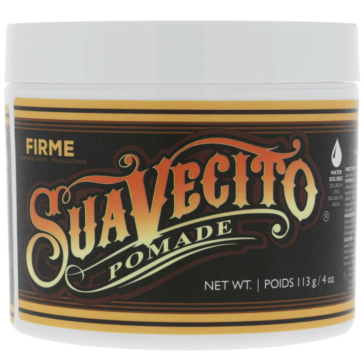 Suavecito Pomade Firme (Strong) Hold 4 oz, 1 Pack - Pomade For Men - Medium Shine Water Based Wax Like Flake Free Hair