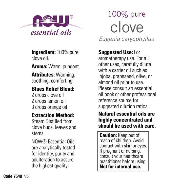 NOW Foods Clove Oil 1 Fl Oz