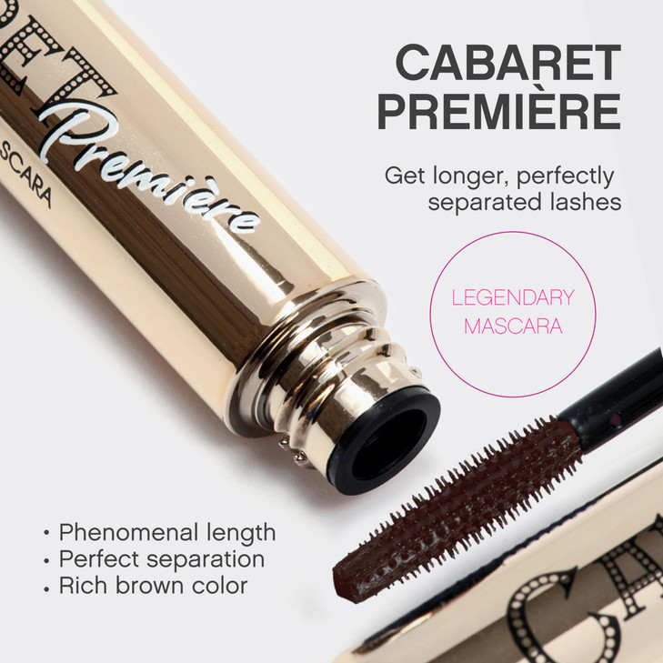 Vivienne Sabo Cabaret Premiere Brown Mascara, Volume and Length, Defining, Curling, No Flaking, No Clumping, Smudge