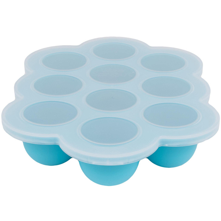 WeeSprout Silicone Freezer Tray with Clip on Lid Perfect Food Storage Container for Homemade Baby Food, Vegetable,