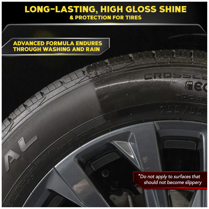 Meguiars Endurance Tire Gel - Tire Shine Gel, Premium Car Tire Shine For A Lasting Glossy Finish; Apply To Tires