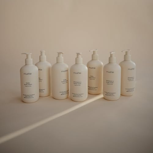 mushie Baby Shampoo & Body Wash | Gentle Formula for Delicate Skin | Certified Organic | Made in Denmark, 13.53 fl oz